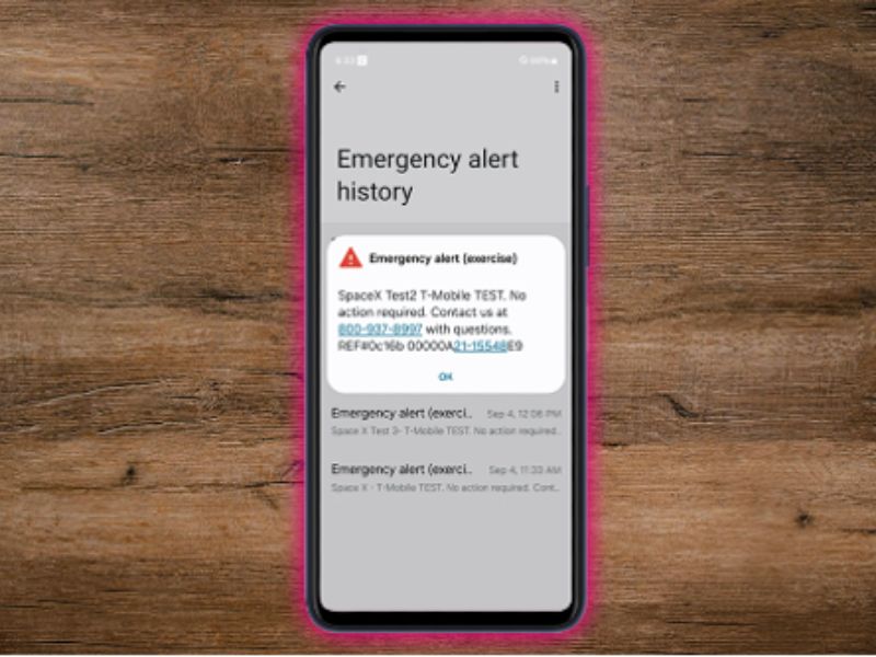 T-Mobile's First Emergency Alert via SpaceX Starlink Satellites